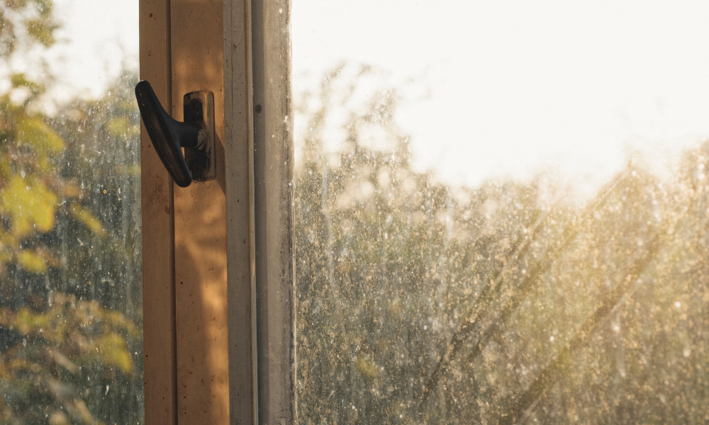 Frisch geputzte Fenster im Frühling – klare Scheiben ohne Streifen